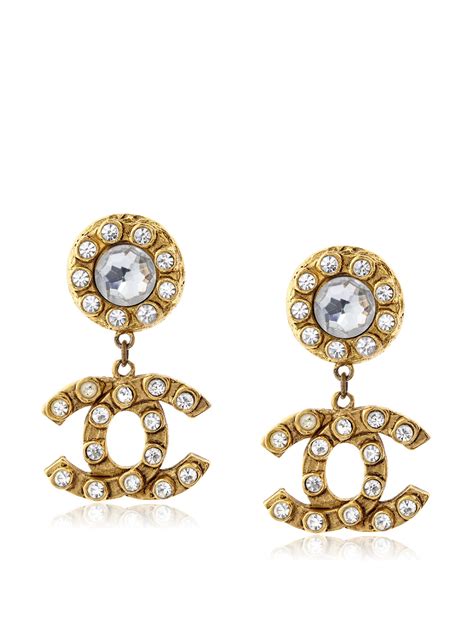 Chanel logo earrings